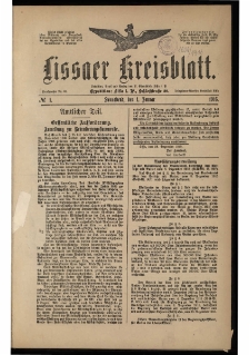 Lissaer Kreisblatt. 1916.01.01 Nr 1