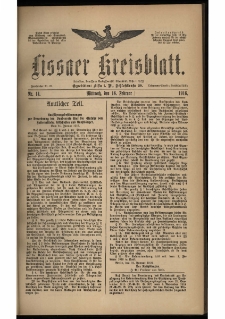 Lissaer Kreisblatt. 1916.02.16 Nr 14