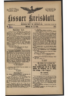 Lissaer Kreisblatt. 1916.03.15 Nr 22