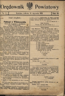 Orędownik Powiatowy (Kościan) 1921.01.08 R.56 Nr 2