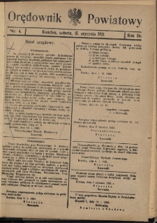 Orędownik Powiatowy (Kościan) 1921.01.15 R.56 Nr 4