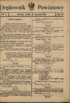 Orędownik Powiatowy (Kościan) 1921.01.26 R.56 Nr 7