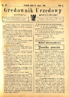 Orędownik Urzędowy Powiatu Gostyńskiego 1926.05.15 R. 8 Nr 38