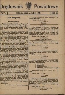 Orędownik Powiatowy (Kościan) 1921.02.02 R.56 Nr 9