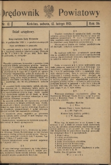 Orędownik Powiatowy (Kościan) 1921.02.12 R.56 Nr 12