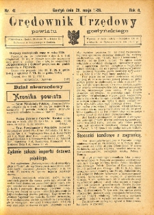 Orędownik Urzędowy Powiatu Gostyńskiego 1926.05.26 R. 8 Nr 41