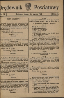 Orędownik Powiatowy (Kościan) 1921.03.23 R.56 Nr 23