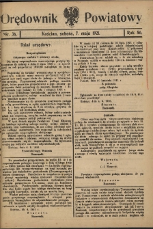 Orędownik Powiatowy (Kościan) 1921.05.07 R.56 Nr 36