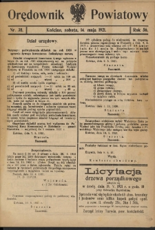 Orędownik Powiatowy (Kościan) 1921.05.14 R.56 Nr 38