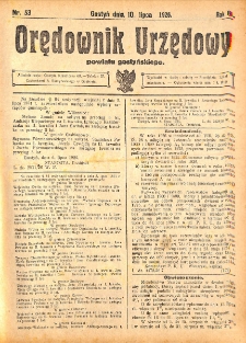 Orędownik Urzędowy Powiatu Gostyńskiego 1926.07.10 R. 8 Nr 53
