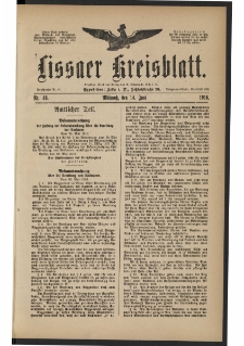 Lissaer Kreisblatt. 1916.06.14 Nr 48