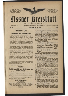 Lissaer Kreisblatt. 1916.07.05 Nr 54