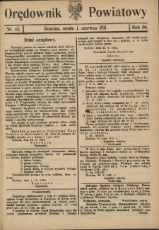 Orędownik Powiatowy (Kościan) 1921.06.01 R.56 Nr 43