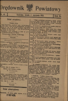 Orędownik Powiatowy (Kościan) 1921.08.03 R.56 Nr 61