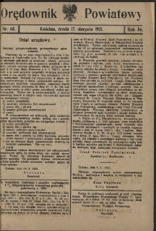 Orędownik Powiatowy (Kościan) 1921.08.17 R.56 Nr 65