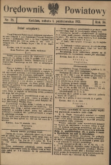 Orędownik Powiatowy (Kościan) 1921.10.01 R.56 Nr 78