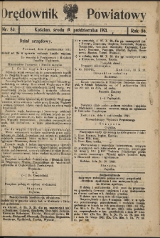 Orędownik Powiatowy (Kościan) 1921.10.19 R.56 Nr 83