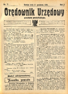 Orędownik Urzędowy Powiatu Gostyńskiego 1926.09.11 R. 8 Nr 71