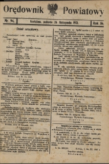 Orędownik Powiatowy (Kościan) 1921.11.26 R.56 Nr 94