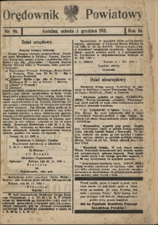Orędownik Powiatowy (Kościan) 1921.12.03 R.56 Nr 96