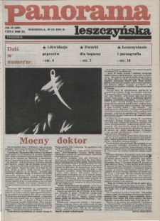 Panorama Leszczyńska 1991.09.29 R.13 Nr39(609)