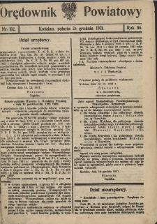 Orędownik Powiatowy (Kościan) 1921.12.24 R.56 Nr 102
