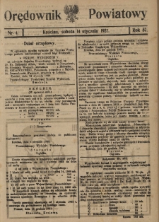 Orędownik Powiatowy (Kościan) 1922.01.14 R.57 Nr 4