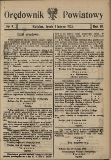 Orędownik Powiatowy (Kościan) 1922.02.01 R.57 Nr 9