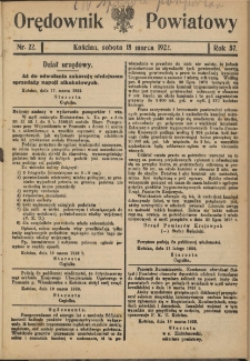 Orędownik Powiatowy (Kościan) 1922.03.18 R.57 Nr 22