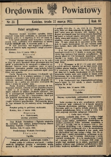 Orędownik Powiatowy (Kościan) 1922.03.22 R.57 Nr 23