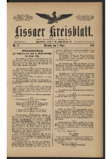 Lissaer Kreisblatt. 1916.08.02 Nr 62