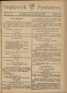 Orędownik Powiatowy (Kościan) 1922.04.19 R.57 Nr 31