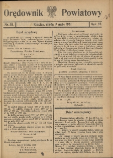 Orędownik Powiatowy (Kościan) 1922.05.03 R.57 Nr 35