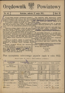 Orędownik Powiatowy (Kościan) 1922.05.27 R.57 Nr 42