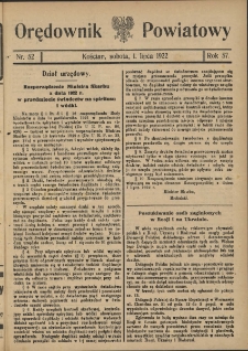 Orędownik Powiatowy (Kościan) 1922.07.01 R.57 Nr 52