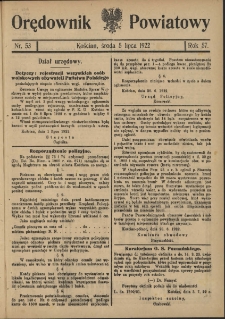 Orędownik Powiatowy (Kościan) 1922.07.05 R.57 Nr 53