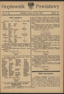 Orędownik Powiatowy (Kościan) 1922.07.19 R.57 Nr 57