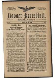 Lissaer Kreisblatt. 1916.08.09 Nr 64