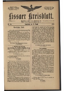 Lissaer Kreisblatt. 1916.08.12 Nr 65