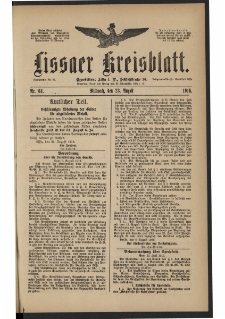 Lissaer Kreisblatt. 1916.08.23 Nr 68