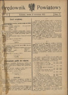 Orędownik Powiatowy (Kościan) 1922.09.13 R.57 Nr 73