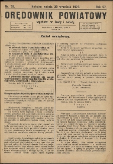 Orędownik Powiatowy (Kościan) 1922.09.30 R.57 Nr 78