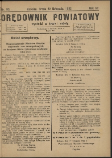 Orędownik Powiatowy (Kościan) 1922.11.22 R.57 Nr 93