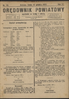 Orędownik Powiatowy (Kościan) 1922.12.13 R.57 Nr 99