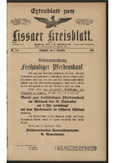 Lissaer Kreisblatt. 1916.09.09 Nr 73a