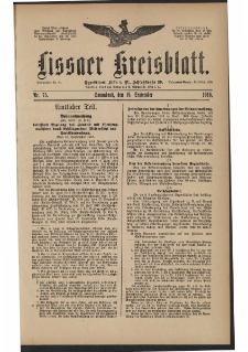 Lissaer Kreisblatt. 1916.09.16 Nr 75