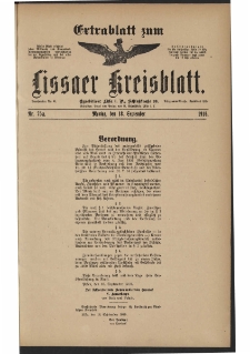 Lissaer Kreisblatt. 1916.09.18 Nr 75a
