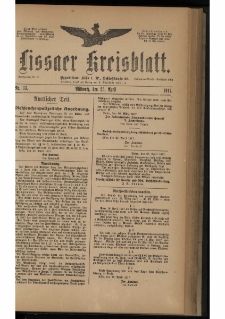 Lissaer Kreisblatt. 1917.04.25 Nr 33