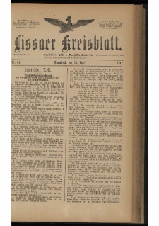 Lissaer Kreisblatt. 1917.04.28 Nr 34