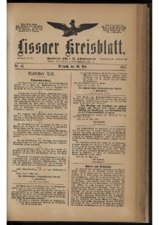 Lissaer Kreisblatt. 1917.05.30 Nr 43